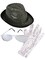 MJ King Of Pop Costume Bundle With Sequin Fedora Hat Glove And Sunglasses